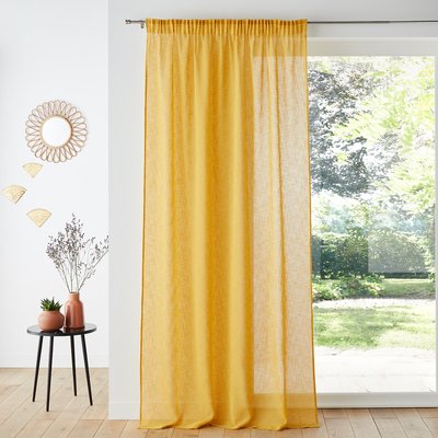 Nyong Linen Effect Voile Panel with Gathered Braid Finish LA REDOUTE INTERIEURS