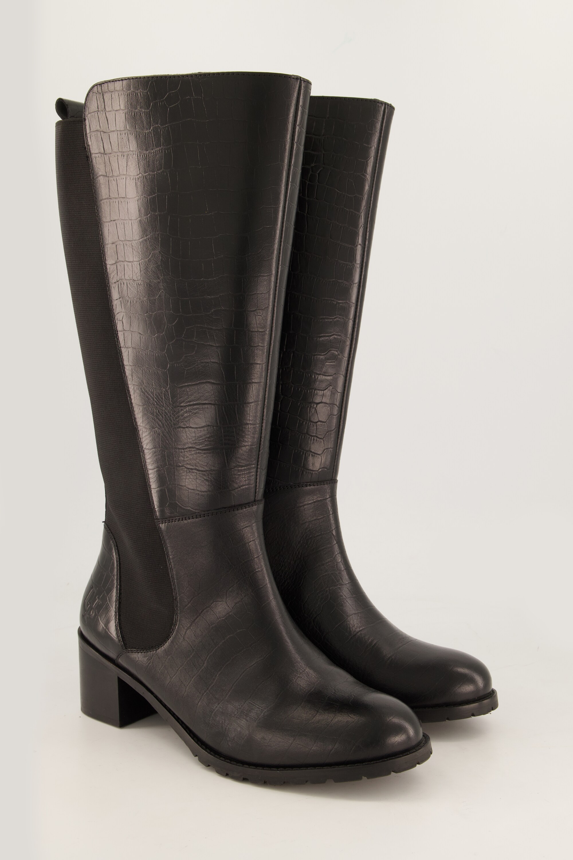 Bottes en cuir, tige XL , pied large, ULLA POPKEN