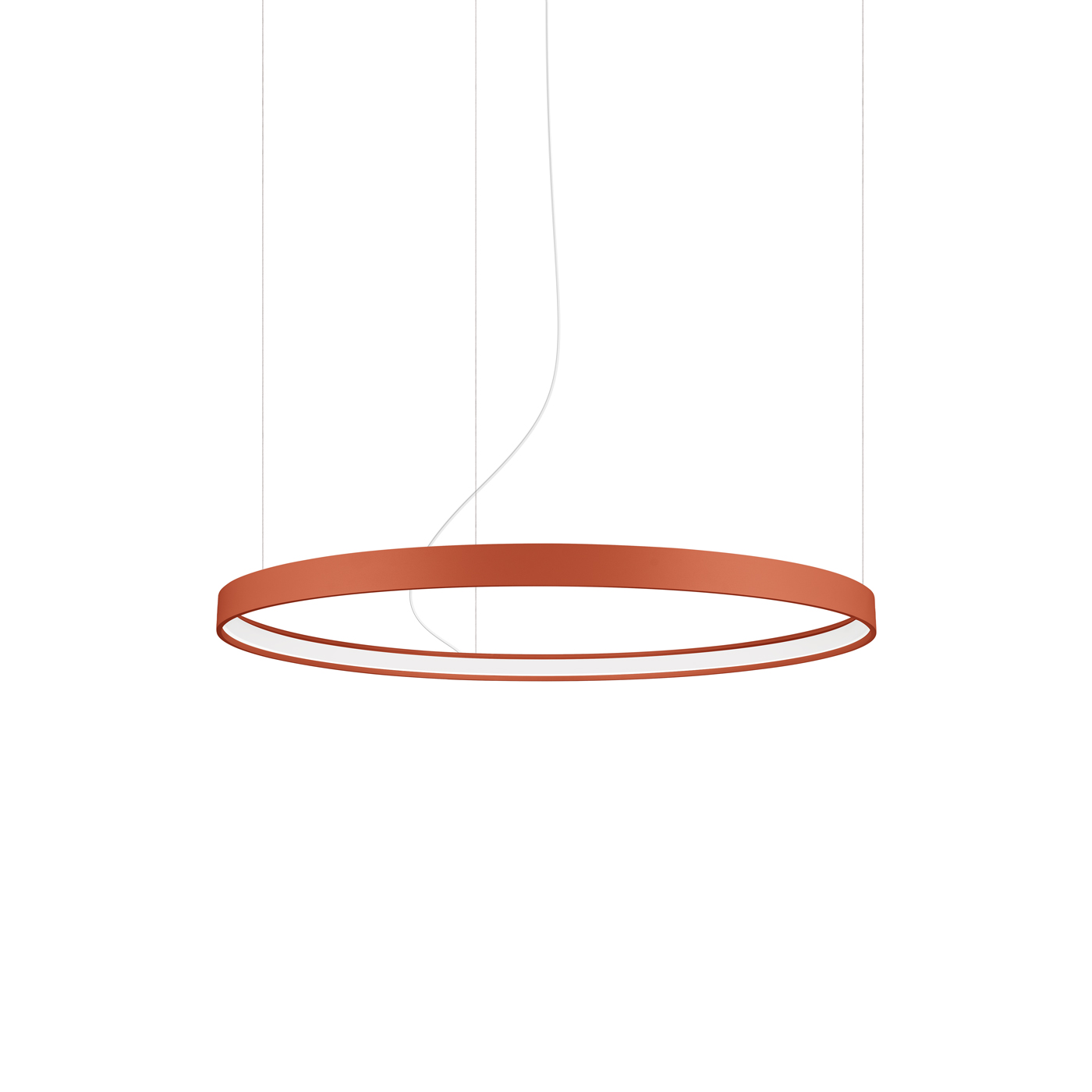 Lustre Aluminium Ocre Rouge LED 1 Rio, EDEN