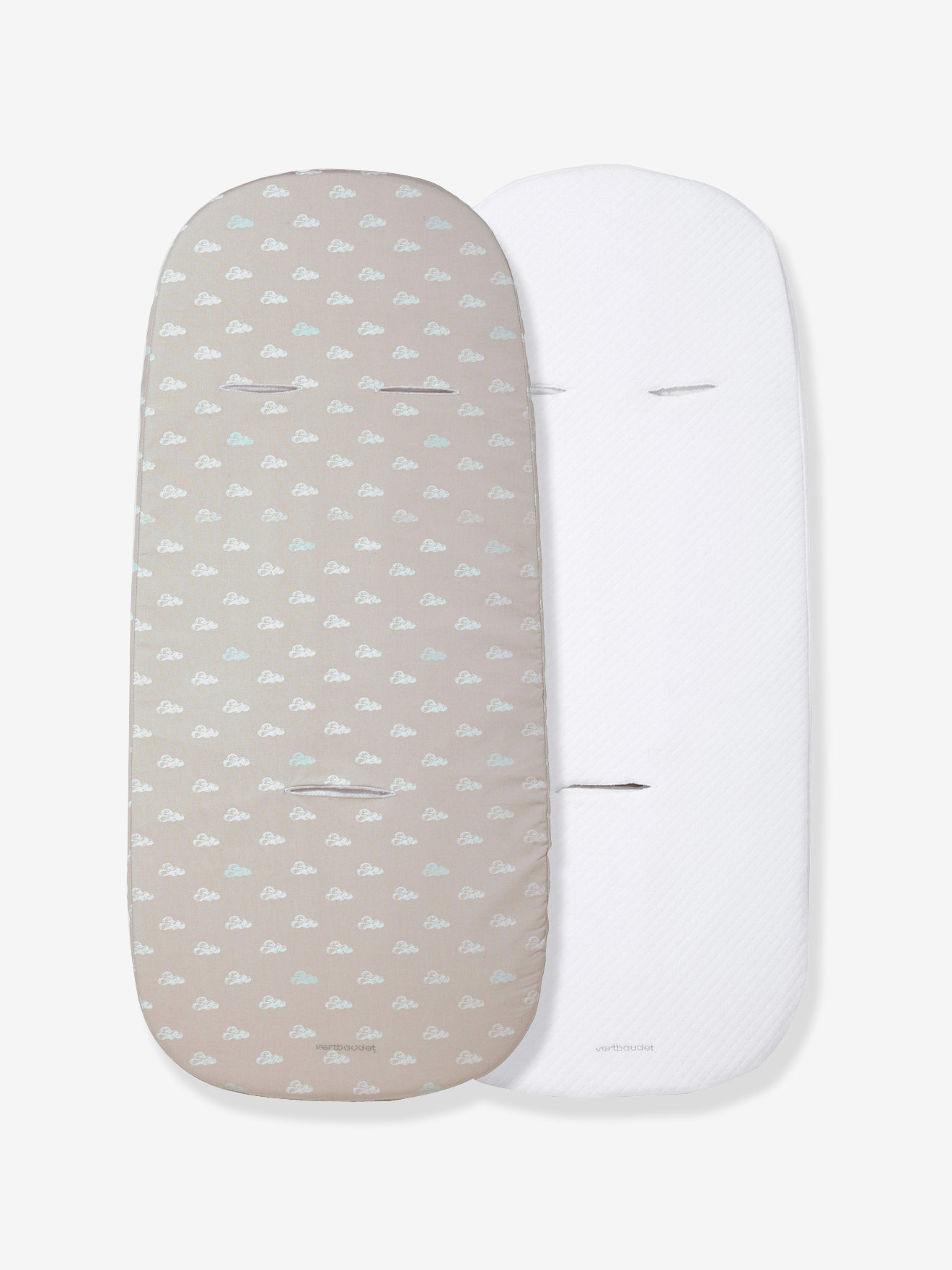 Lot de 2 housses de protection pour matelas de nacelle, VERTBAUDET