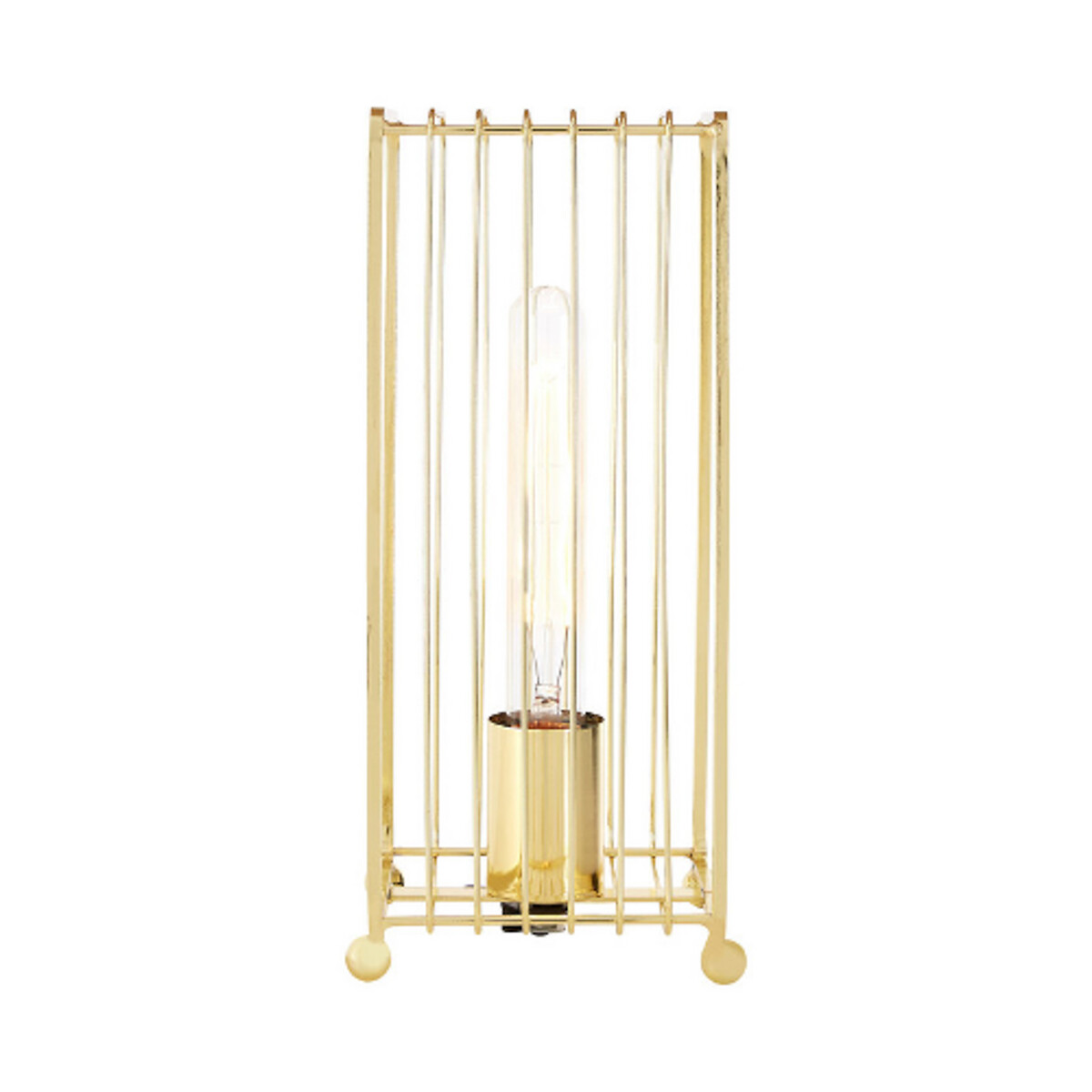 Gold Cage Art Deco Style Exposed Bulb Table Lamp So Home La Redoute Gold Cage Art Deco Style Exposed Bulb, Gold Exposed Bulb Table Lamp