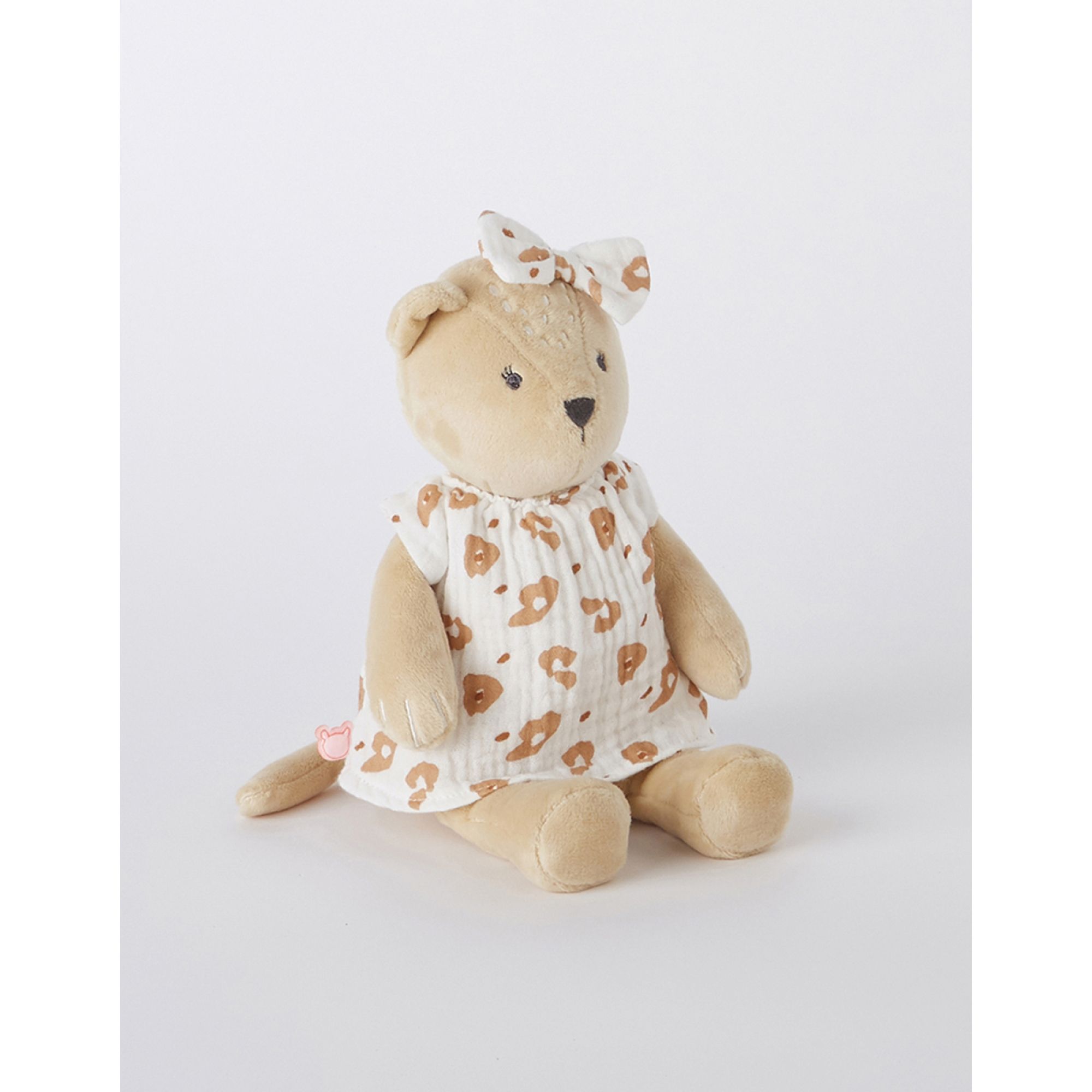Peluche small Kendi en Veloudoux beige/terracotta, NOUKIE'S