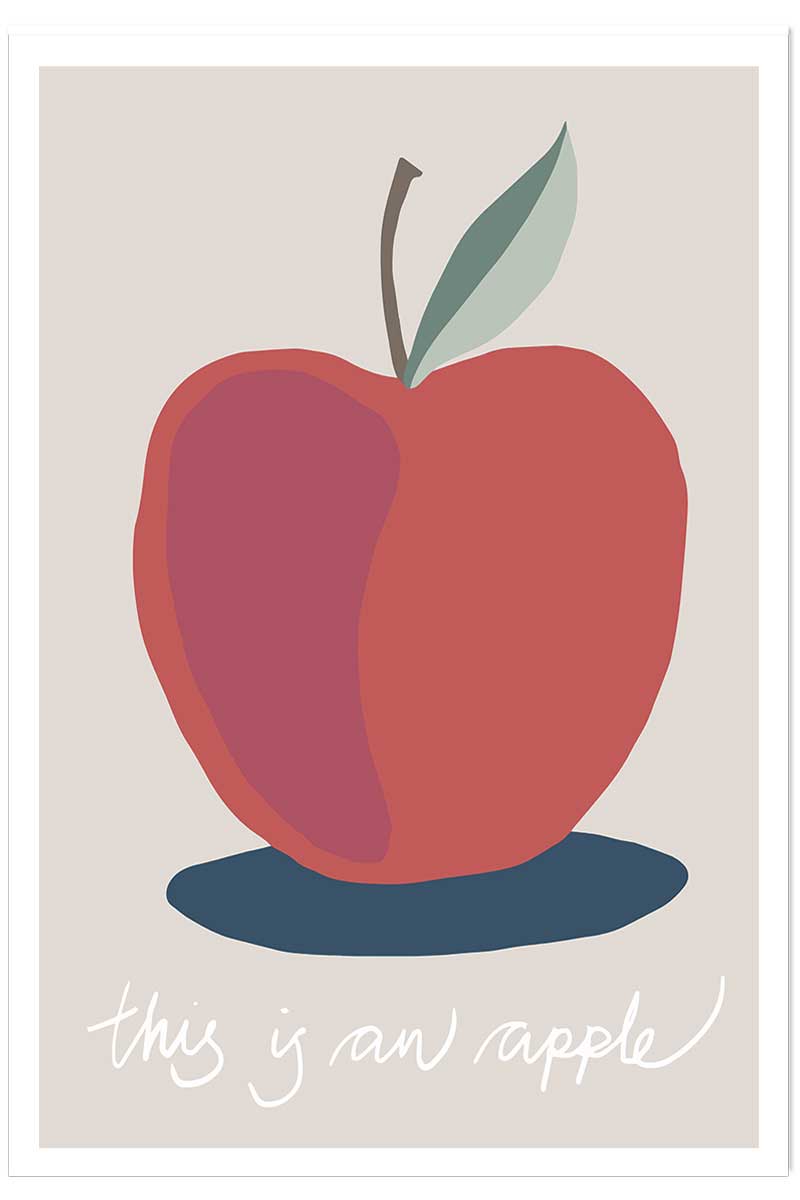 Affiche apple-pomme, HEXOA