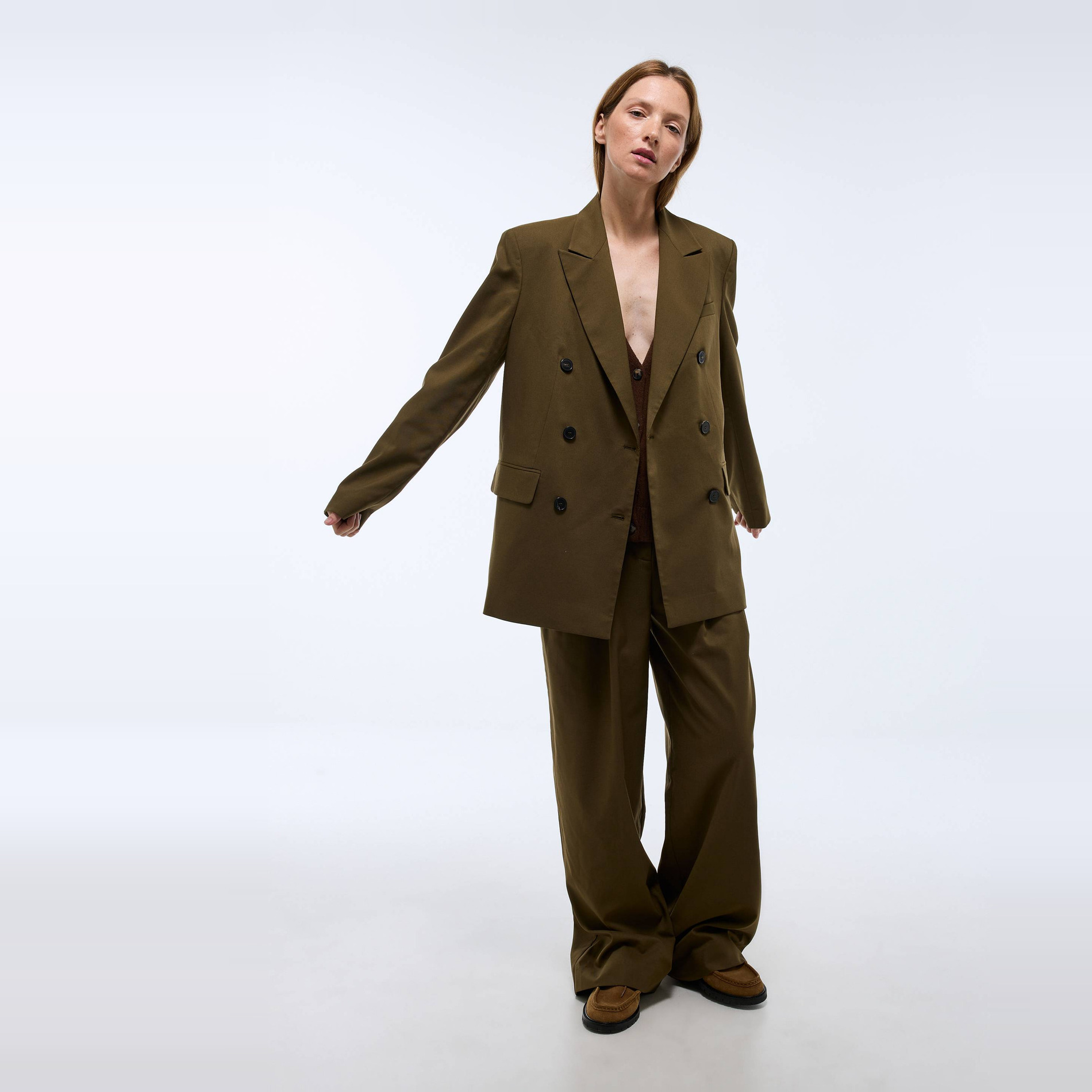 Veste blazer croisée unie, MONOPRIX