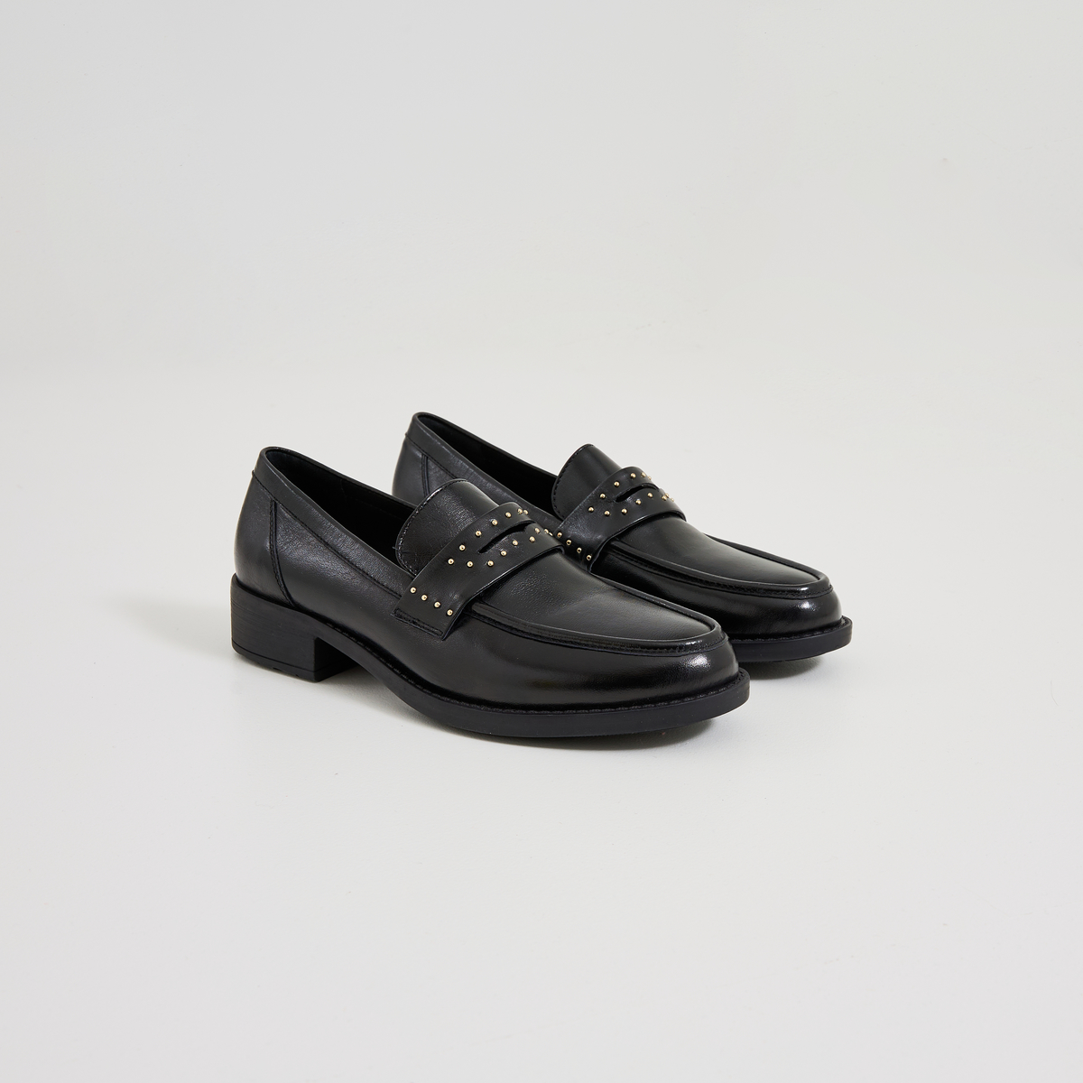Mocassin dessus cuir détail clouté, GRAIN DE MALICE