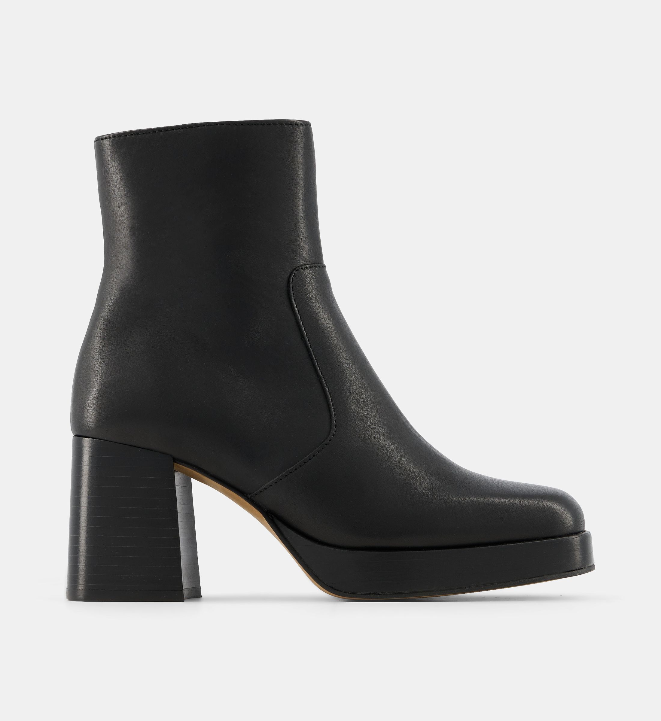 Bottines à plateforme celma cuir, GALERIES LAFAYETTE