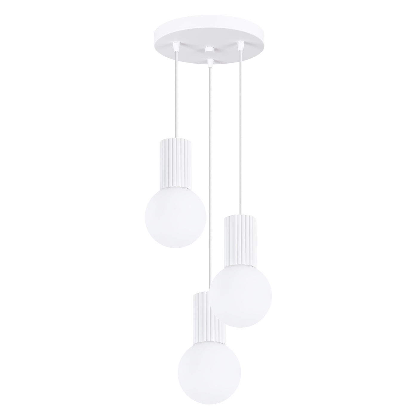 Suspension Aluminium Blanc G9 3 Halo, EDEN
