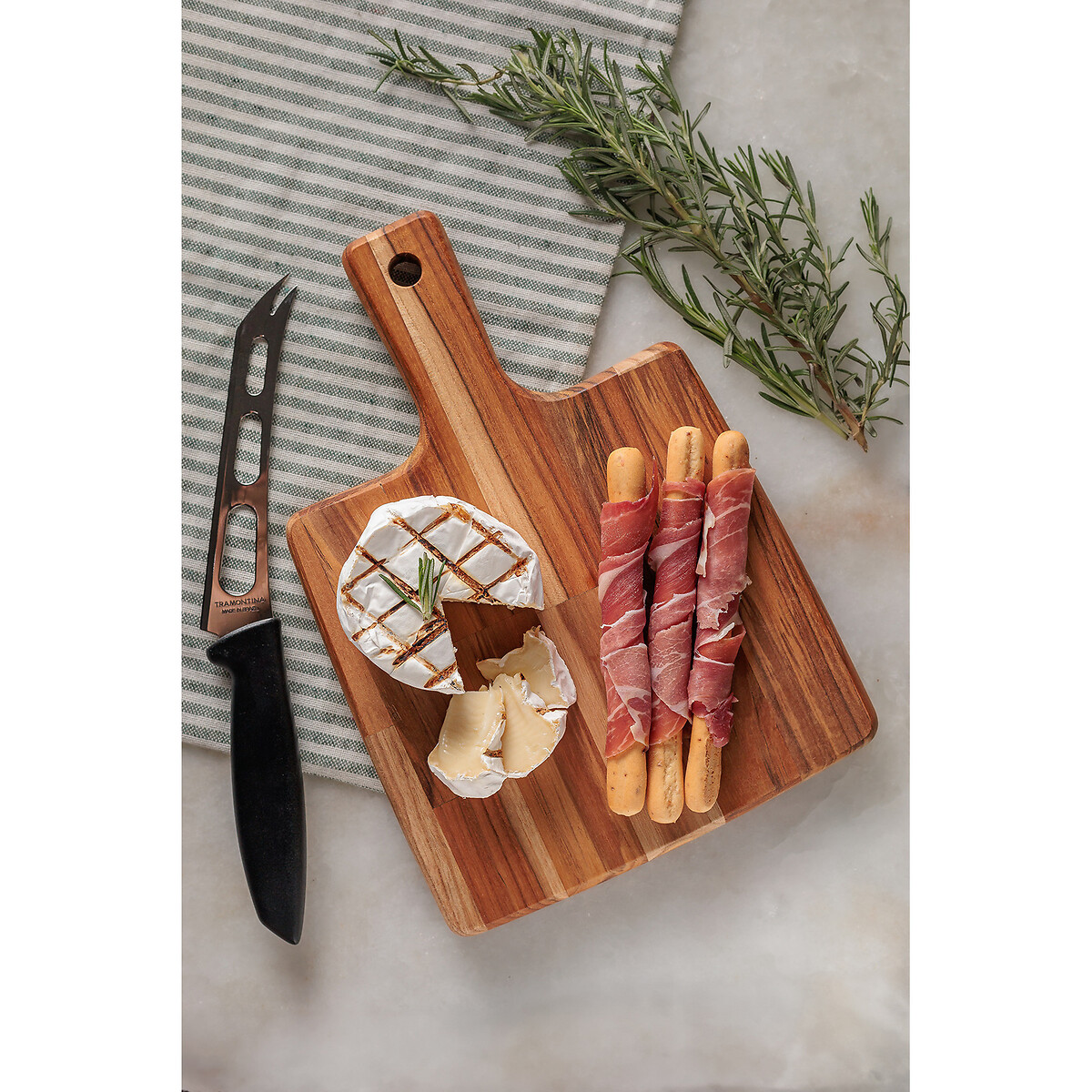 Kit Tábua + Faca para Queijo em madeira Teca, Tramontina, TRAMONTINA