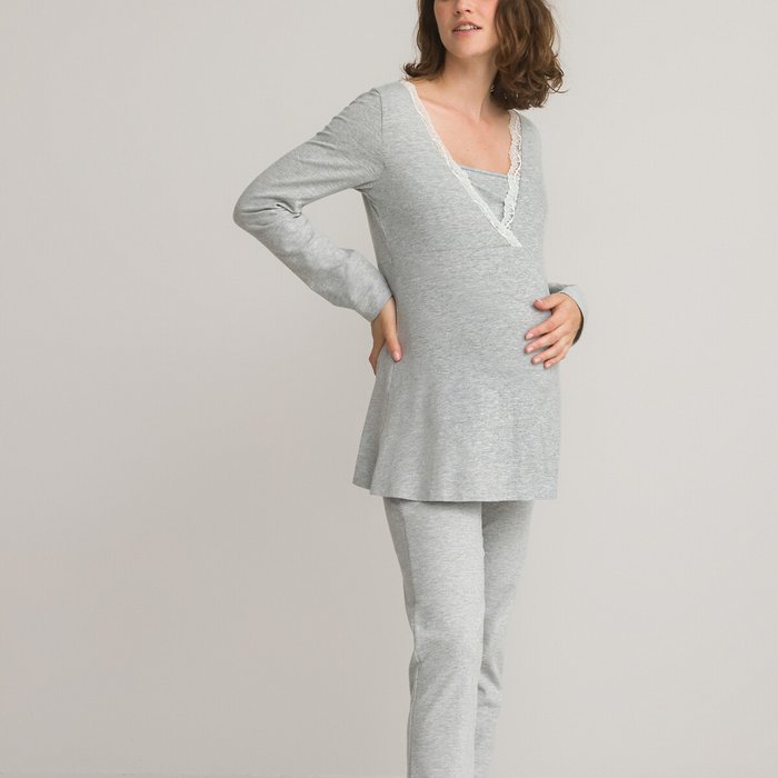 Pyjama für Schwangerschaft und Stillzeit LA REDOUTE COLLECTIONS image 0