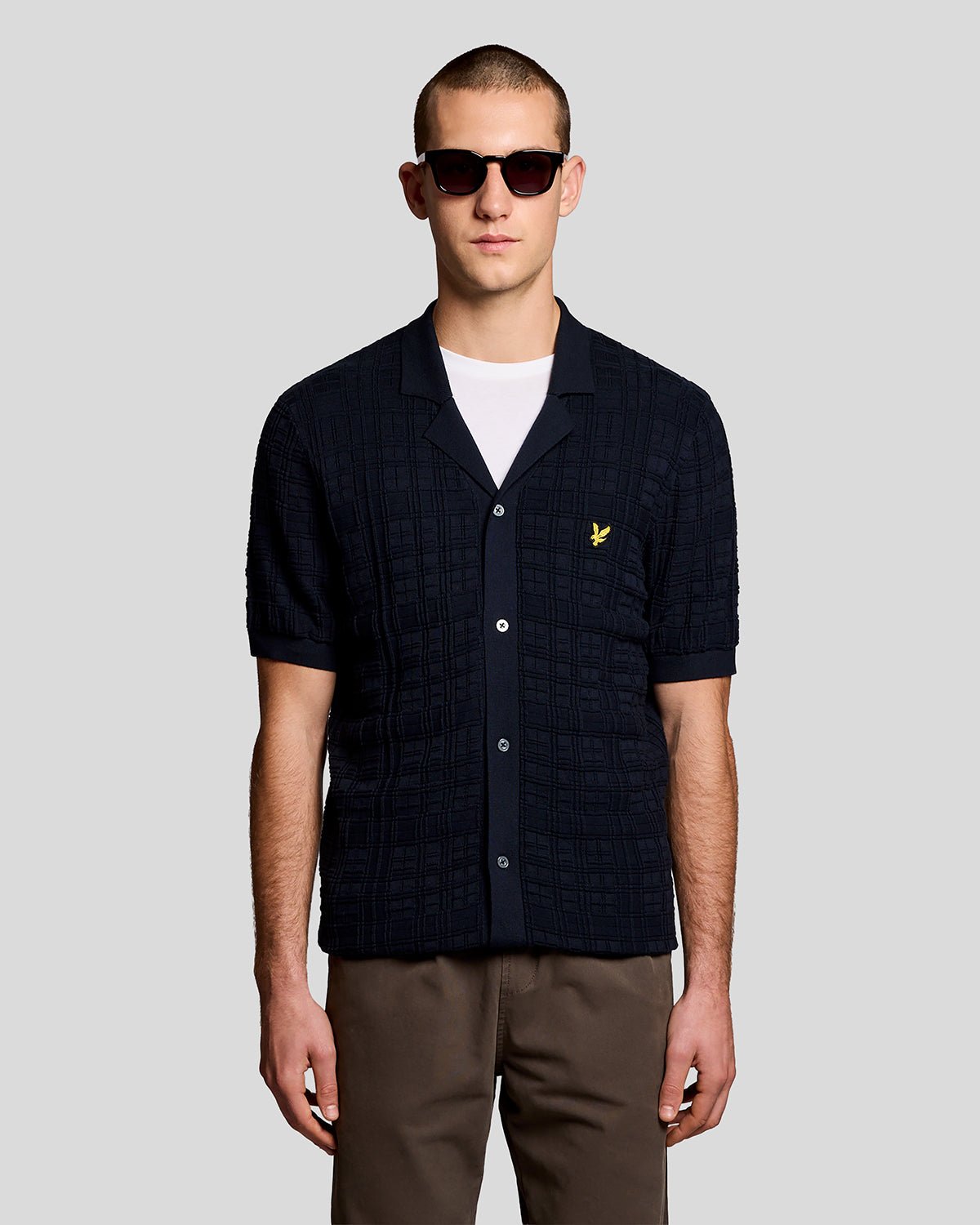 Chemise resort col revers en maille, LYLE & SCOTT
