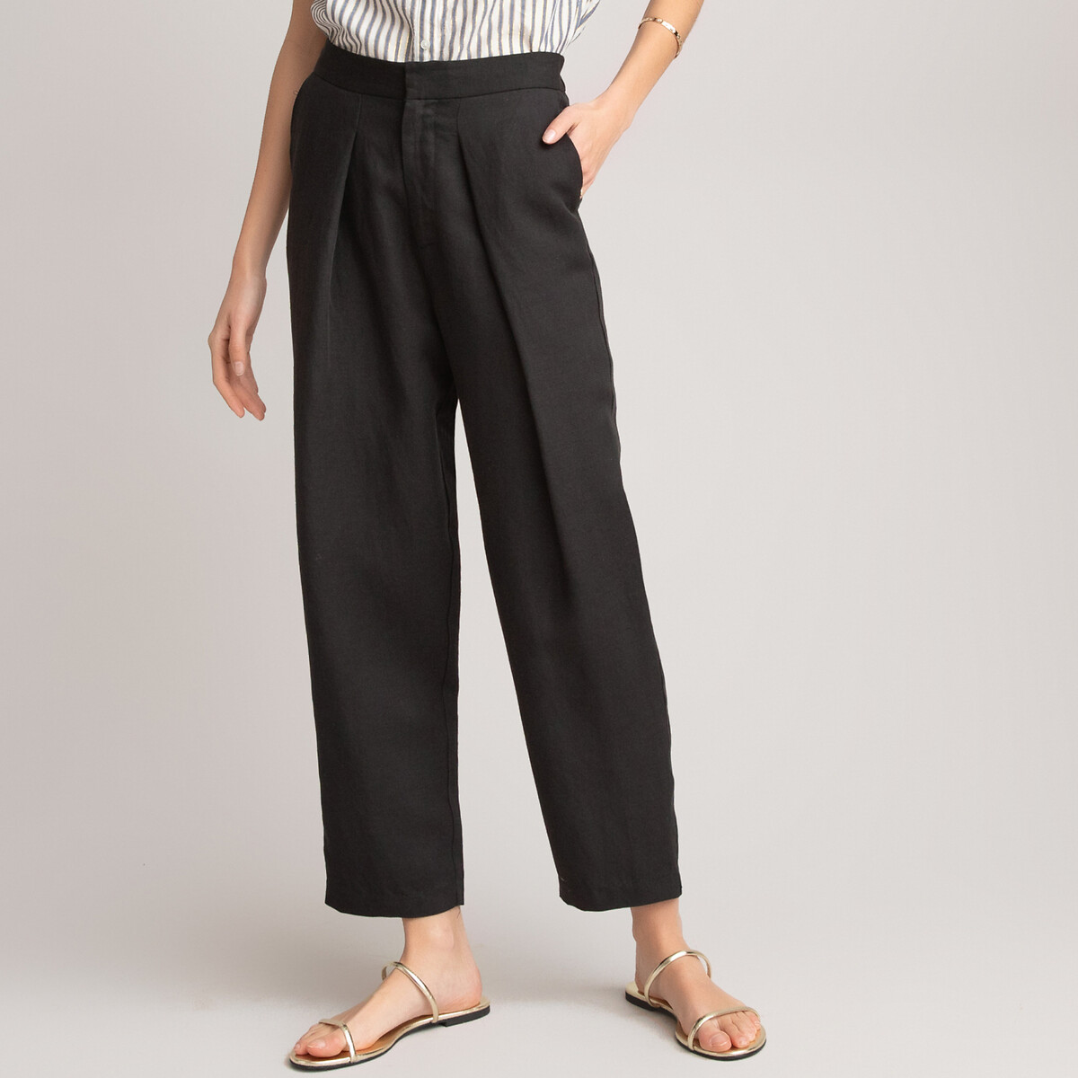 pantalon évasé femme pas cher