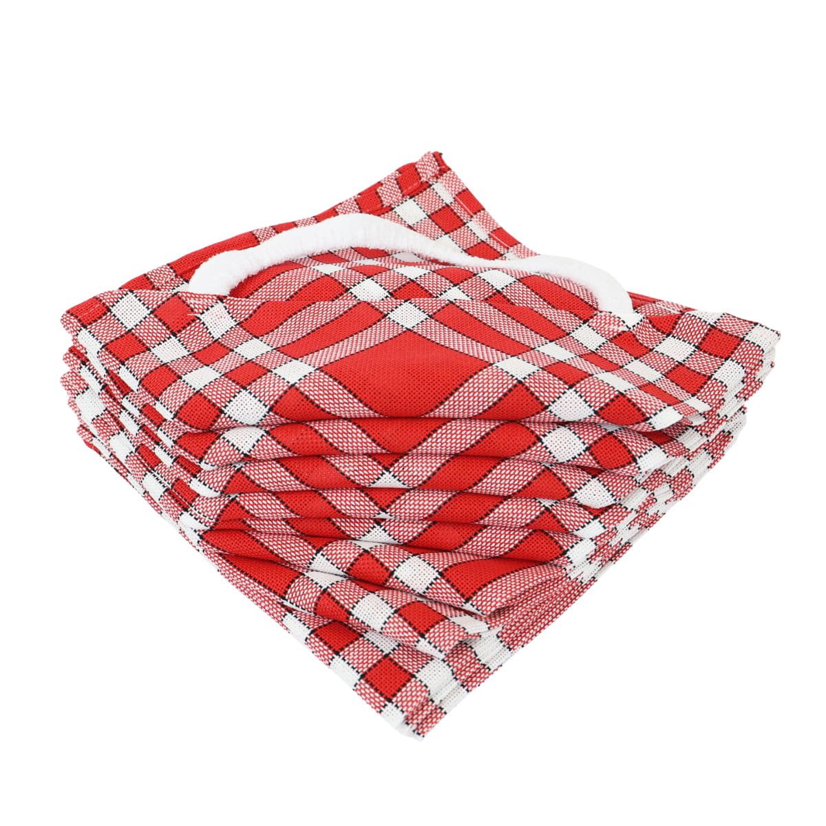 Lot de 10 bavoirs coton carreaux vichy CLEAN, LINANDELLE