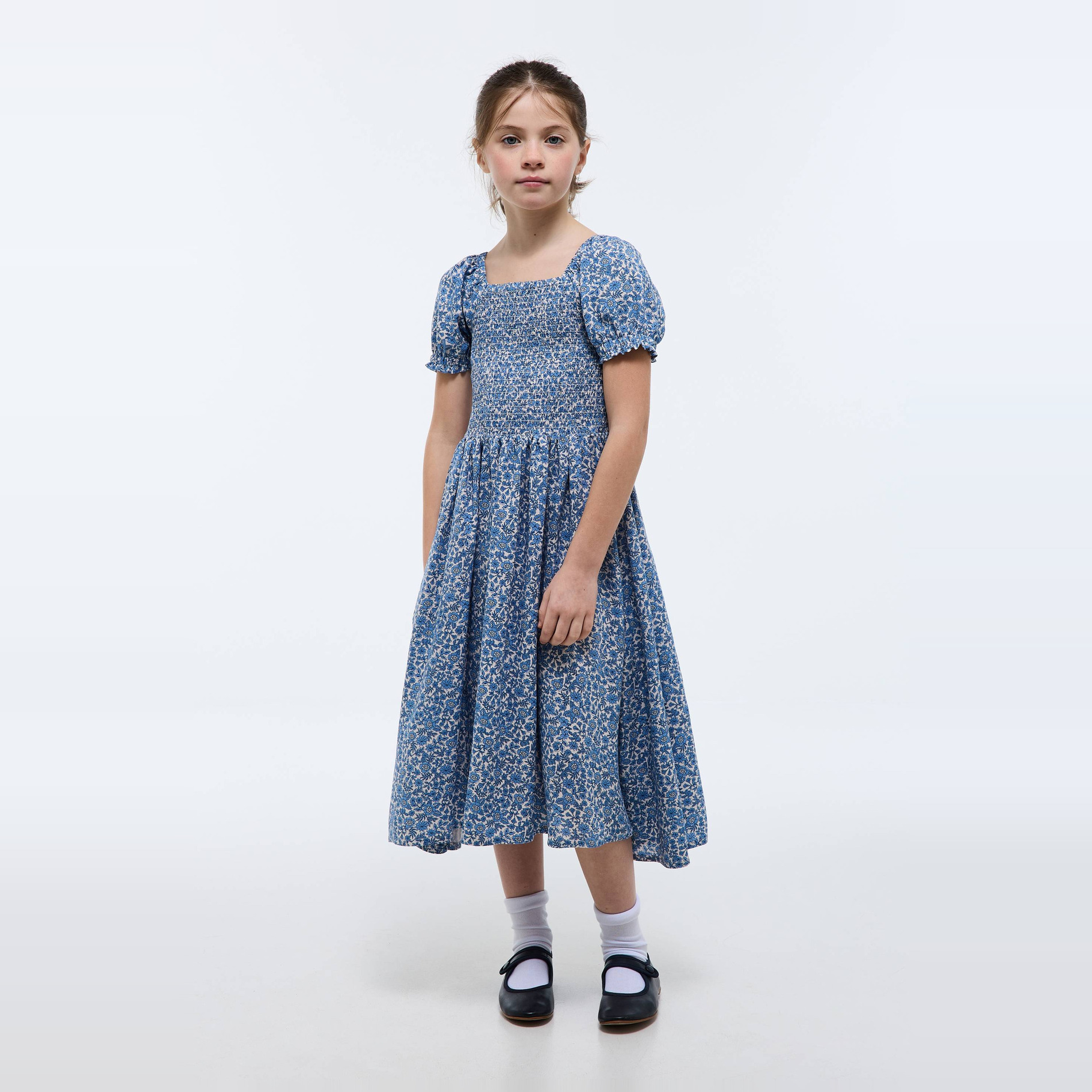 Robes longue à smocks imprimée, MONOPRIX