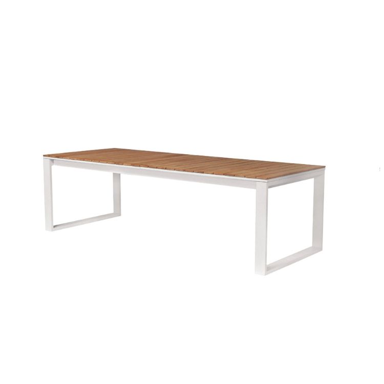 Table de jardin en aluminium et teck, COMO, AU JARDIN DE CHLOÉ