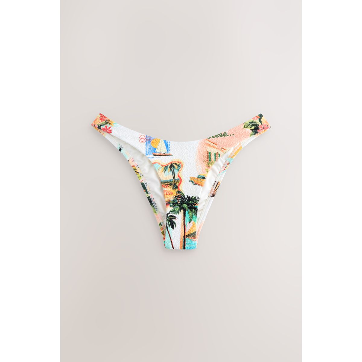 Bas de bikini brésilien échancré texturé, NEXT