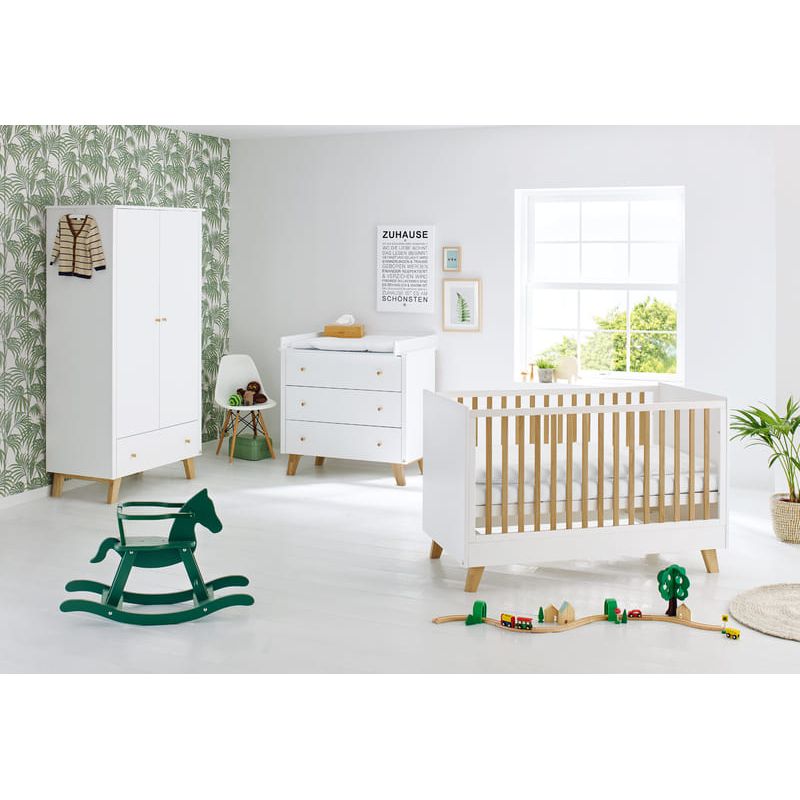 Chambre Bebe Pan Lit Commode Armoire Blanc Pinolino La Redoute