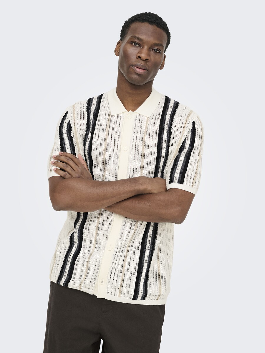Tricot shirt met korte mouwen, ONLY & SONS