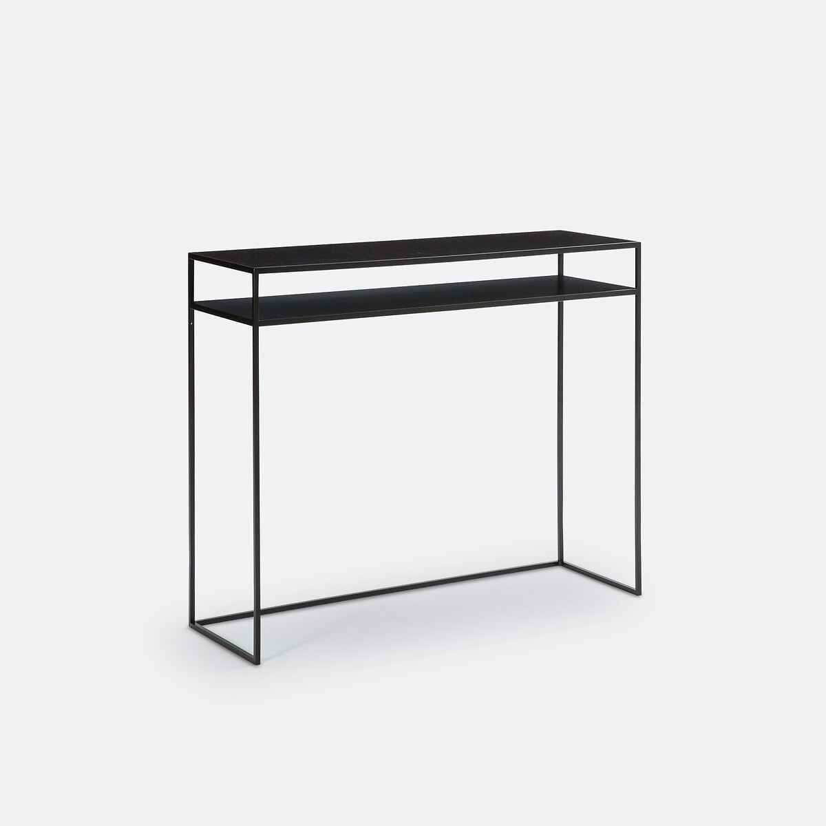 Console double plateau en métal acier, Hiba