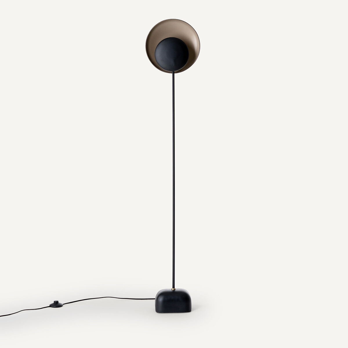 Staande lamp, reflectors in zwart en mokka, Naton, AM.PM