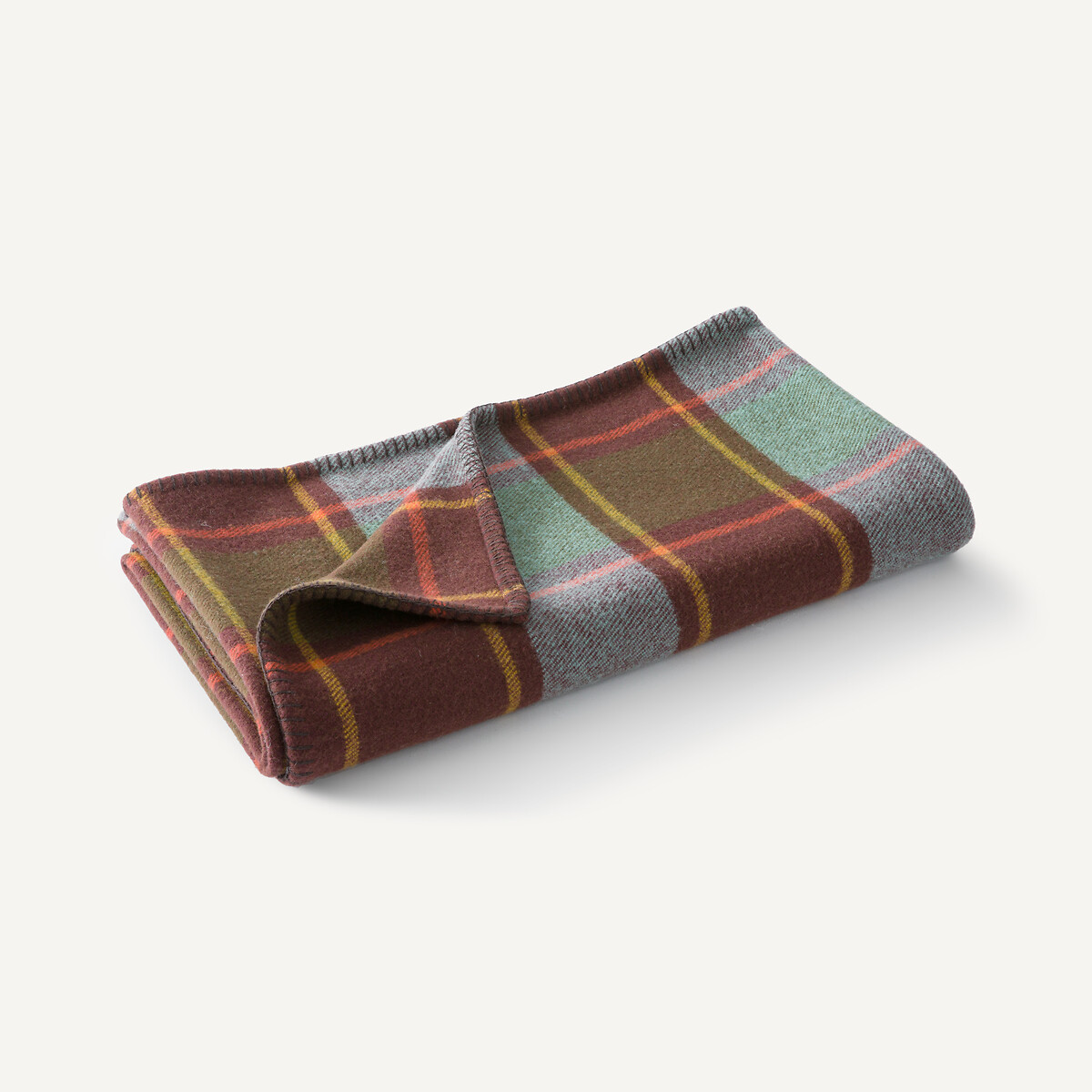 Plaid à carreaux en laine, Kaspi, AM.PM