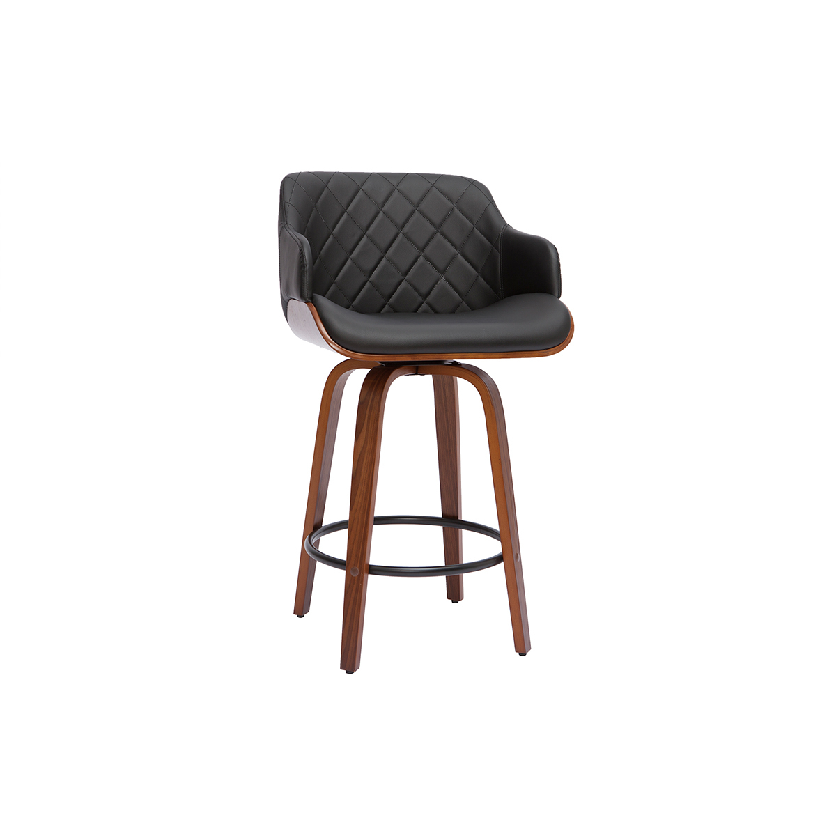 Tabouret de bar design pivotant 360° H65 cm LUCIEN, MILIBOO