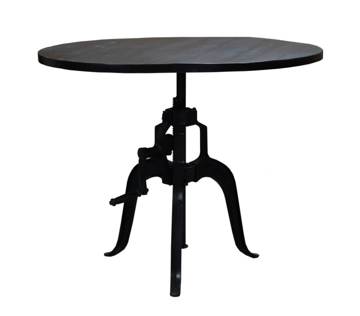 Table repas réglable ronde en acacia - MANIVELLE 100, MATHI DESIGN
