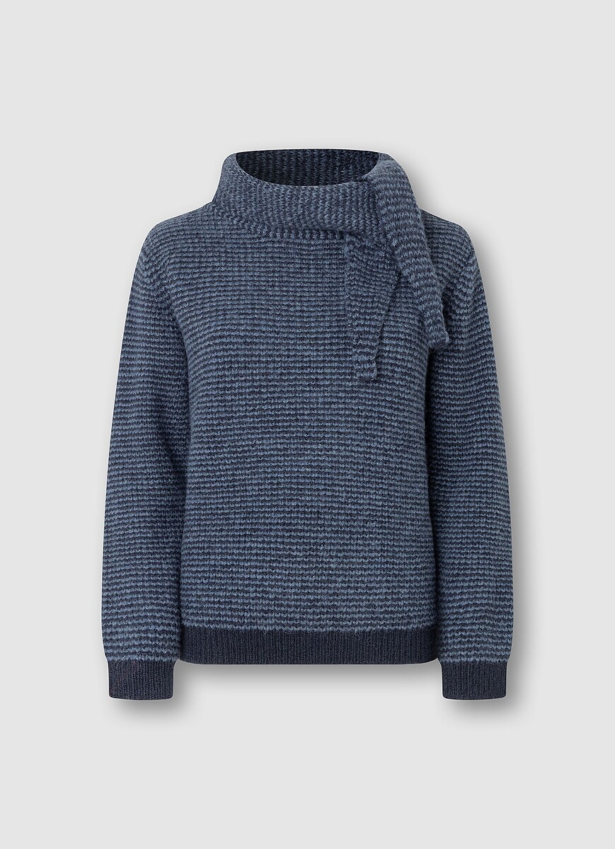 Pull manches longues, avec col à nouer, PEPE JEANS