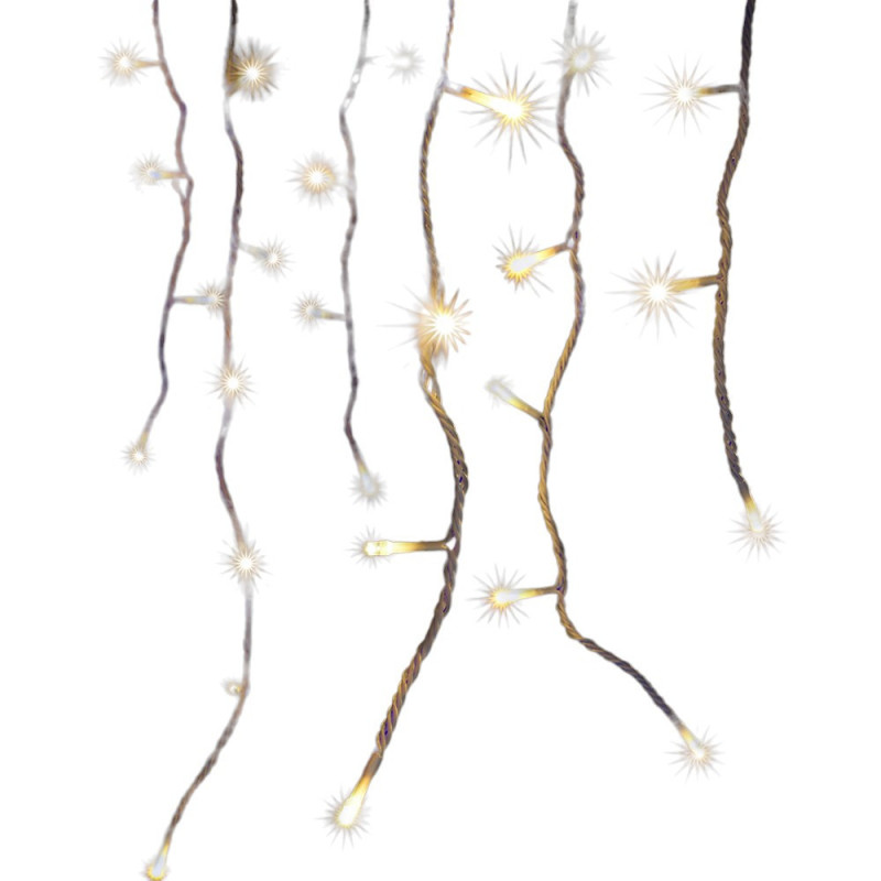 Guirlande led stalactite connectable 8m blanc chaud, MILLUMINE
