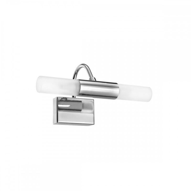 applique salle de bain dritto chrome & opale led g9 2x5 w