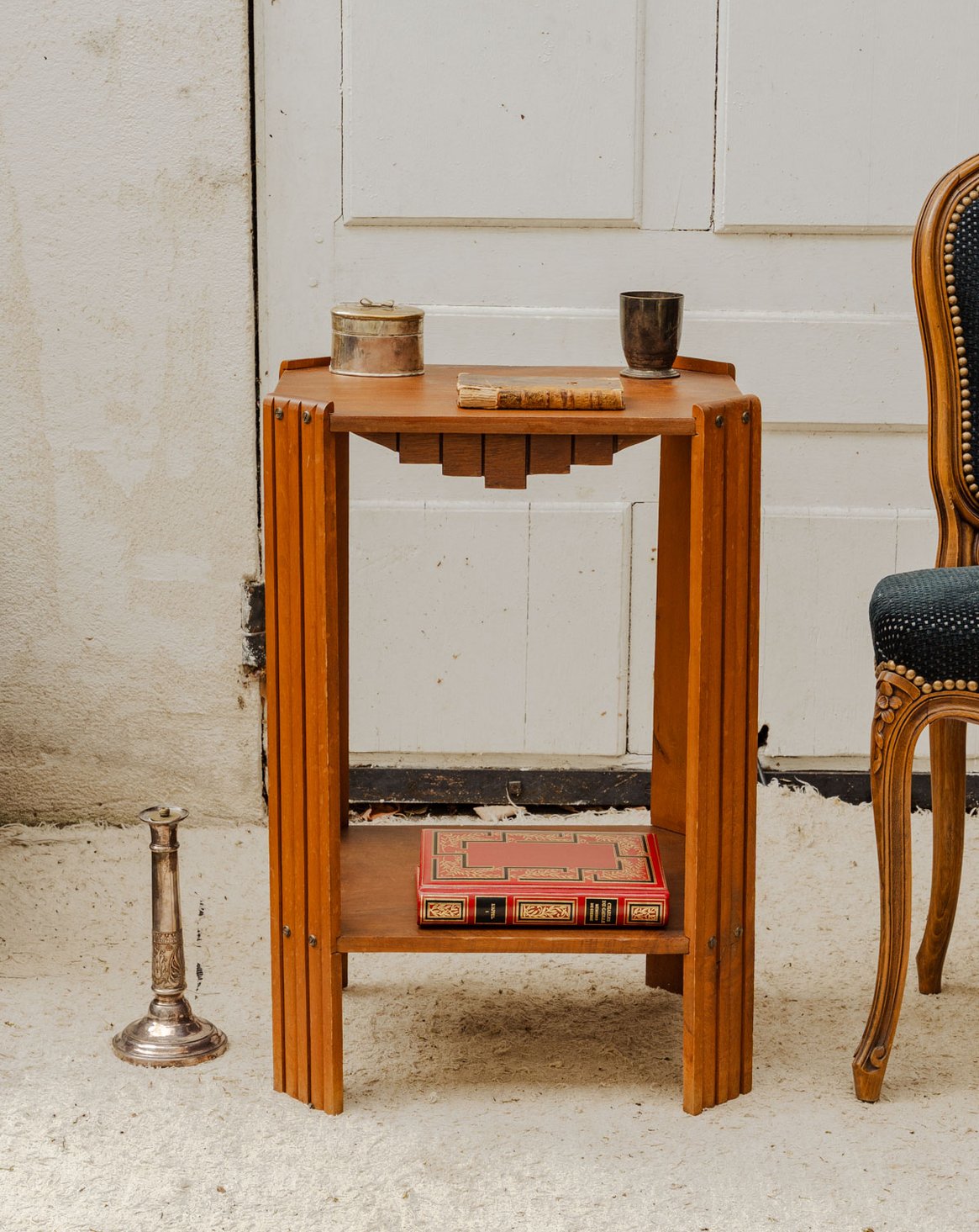 Table d'appoint en bois Francine N°1652 - Bon état, DEBONGOUT