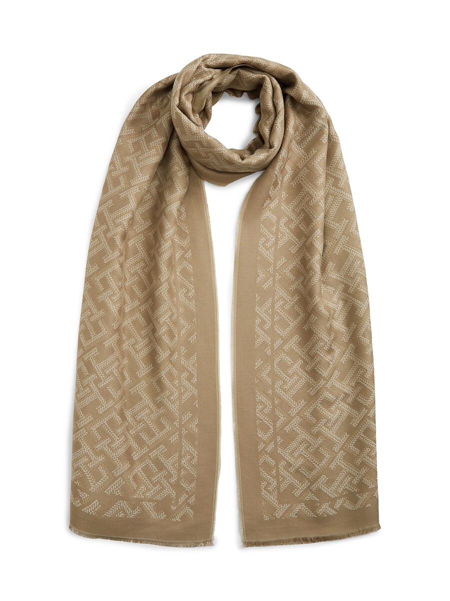 Echarpe en modal, MONOGRAM, TOMMY HILFIGER