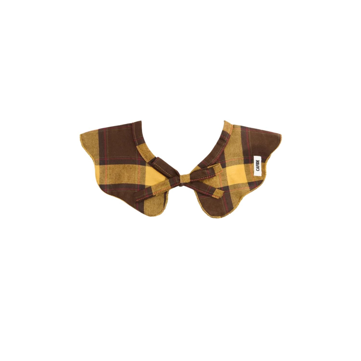 Bandana pour chien style col tartan moutarde, Lola, CAFIDE
