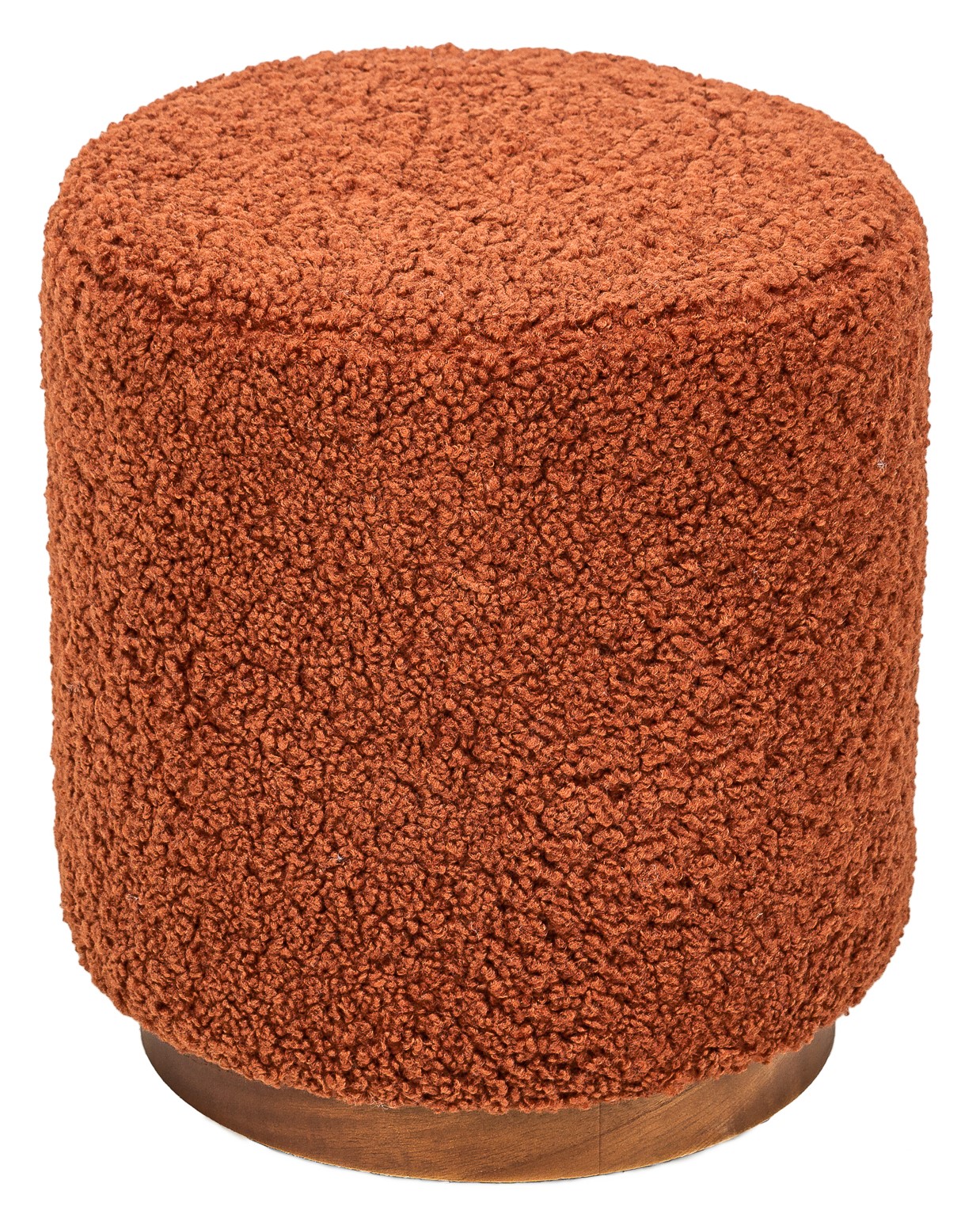 Pouf bouclette et bois, SOKA, NORDLYS
