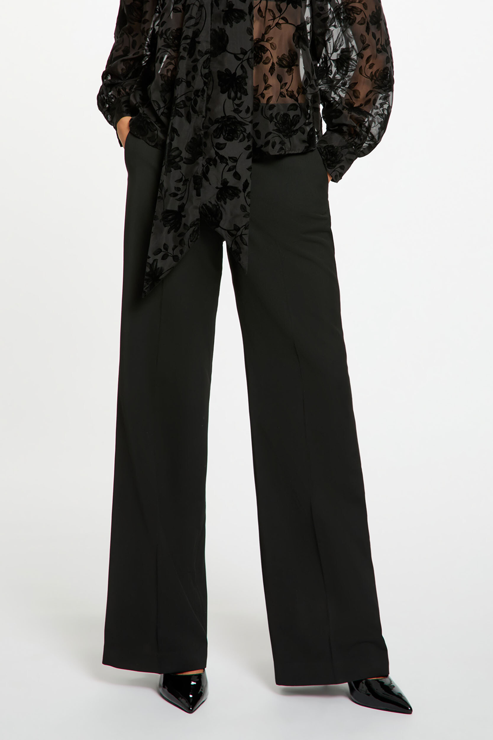 Pantalon droit satin, MORGAN