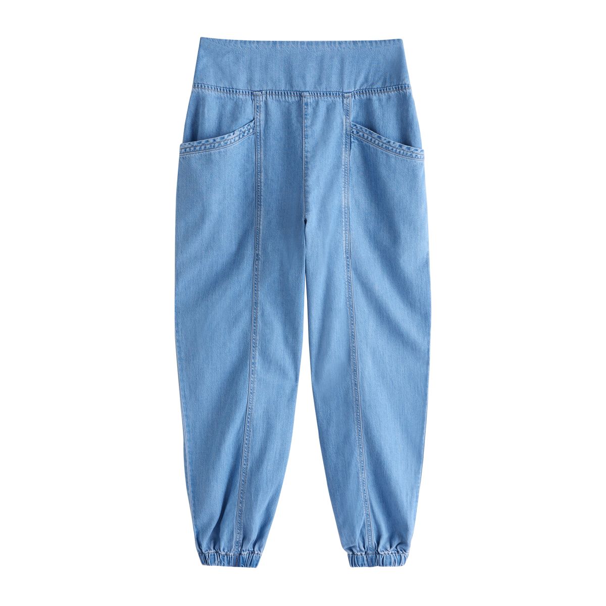 Pantalon bouffant en jean léger et tencel, NEXT