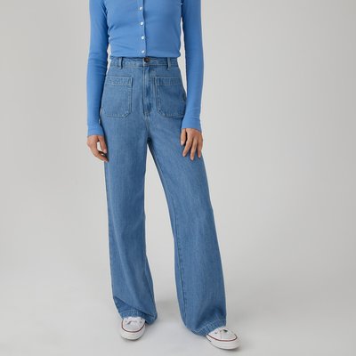 Wide Leg Jeans with High Waist, Length 31" LA REDOUTE COLLECTIONS