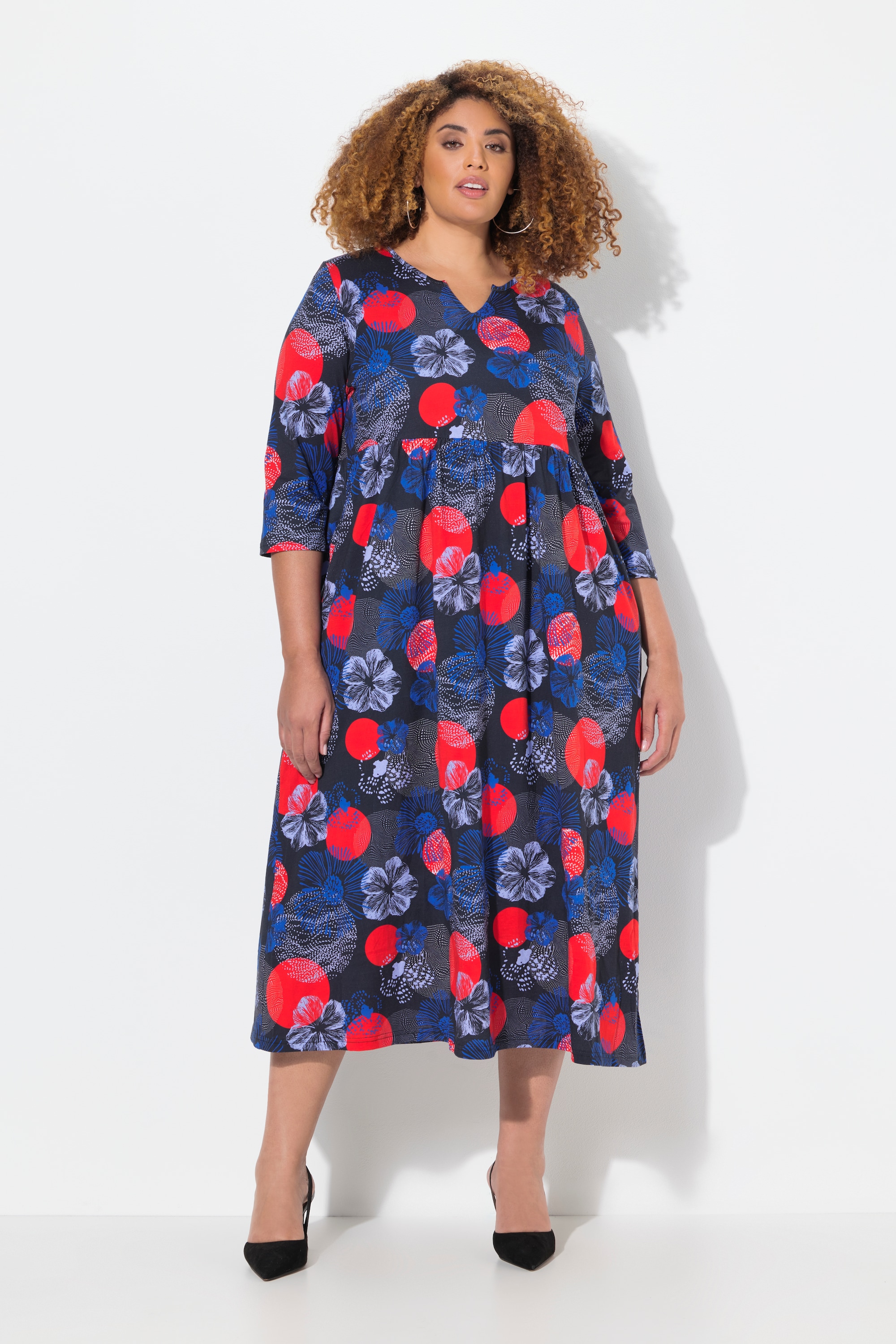 Robe en jersey coupe évasée, avec poches, ULLA POPKEN