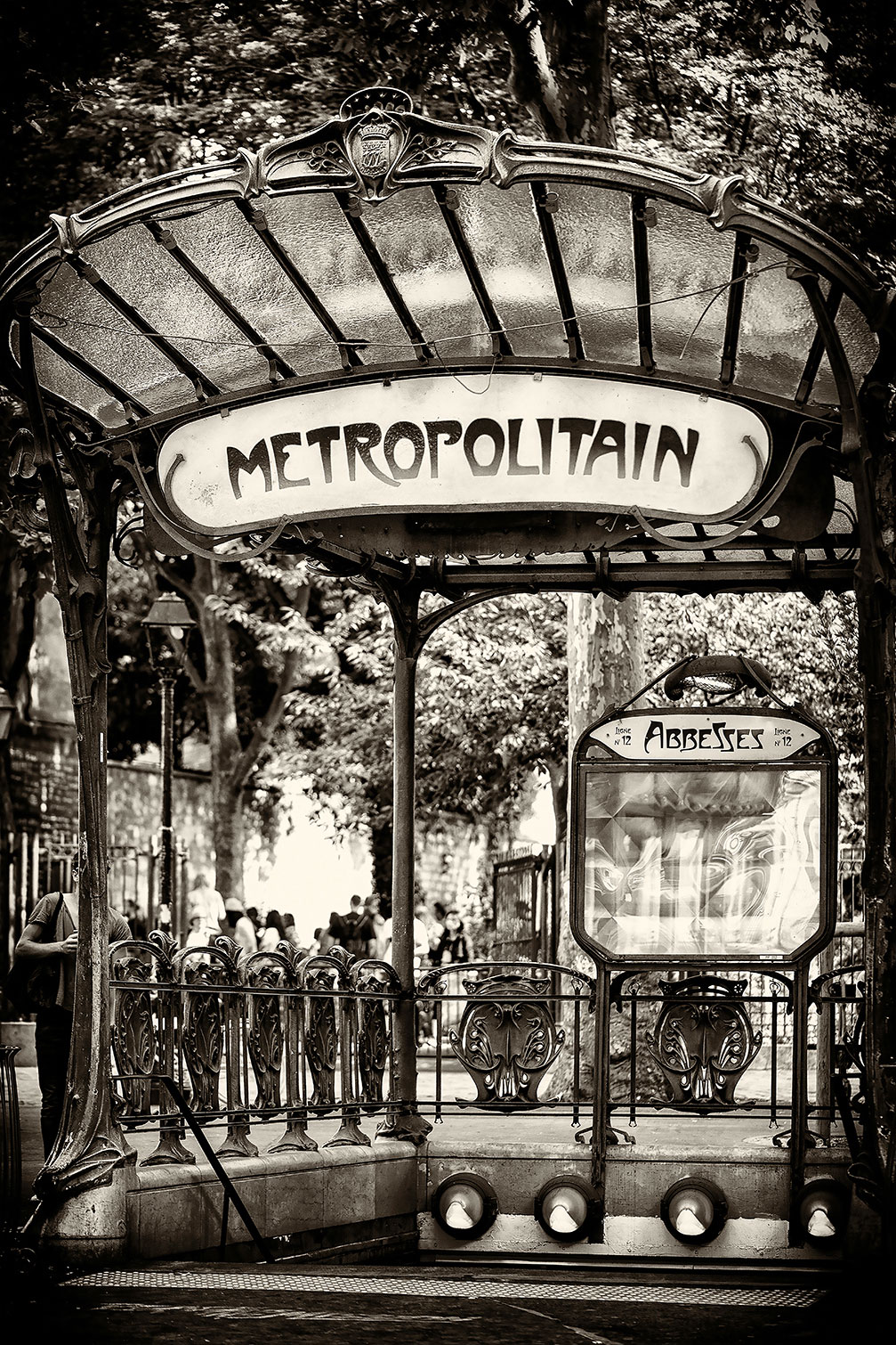 Tableau noir et blanc métropolitain paris, HEXOA