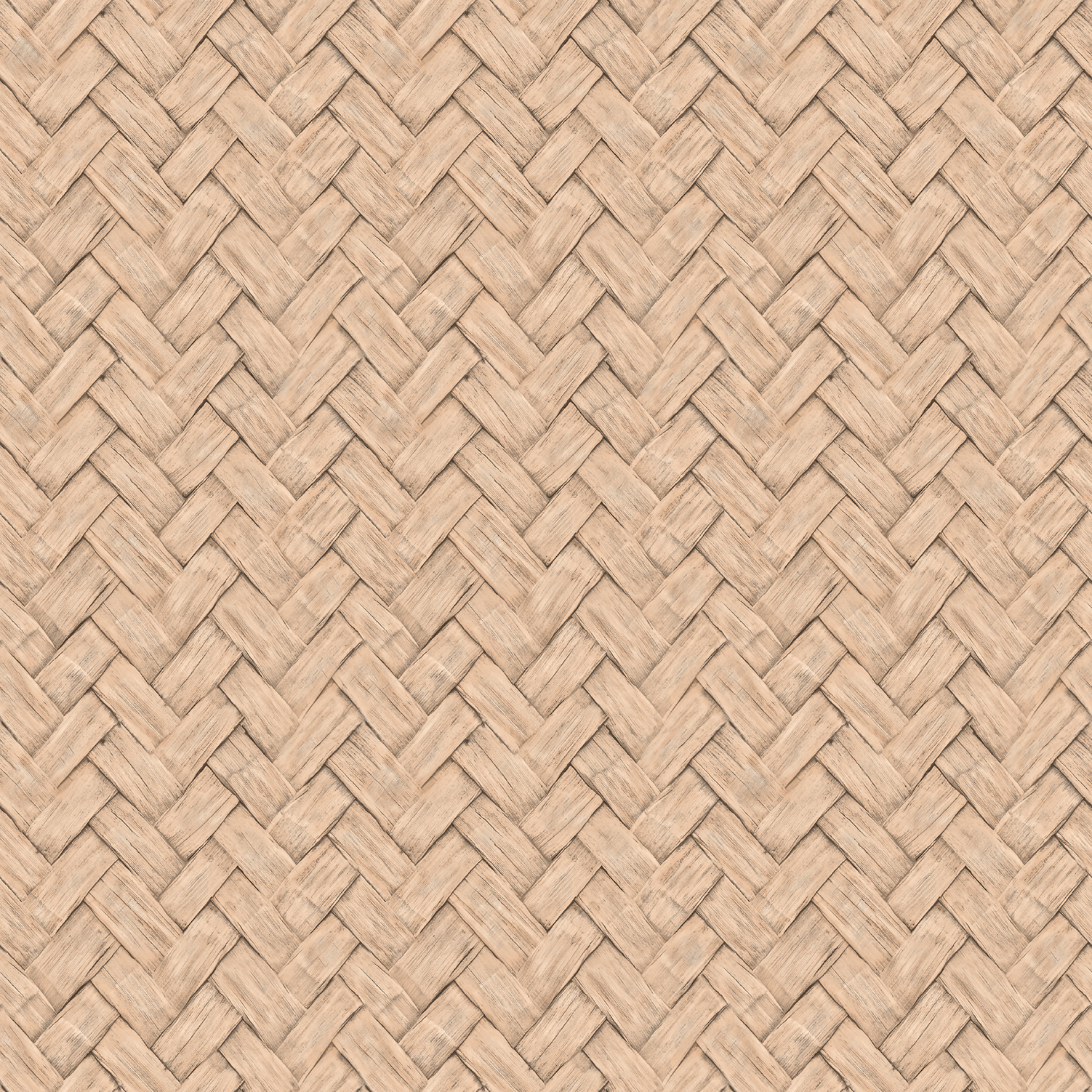 Papier peint effet vannerie tressée beige naturel, HEXOA