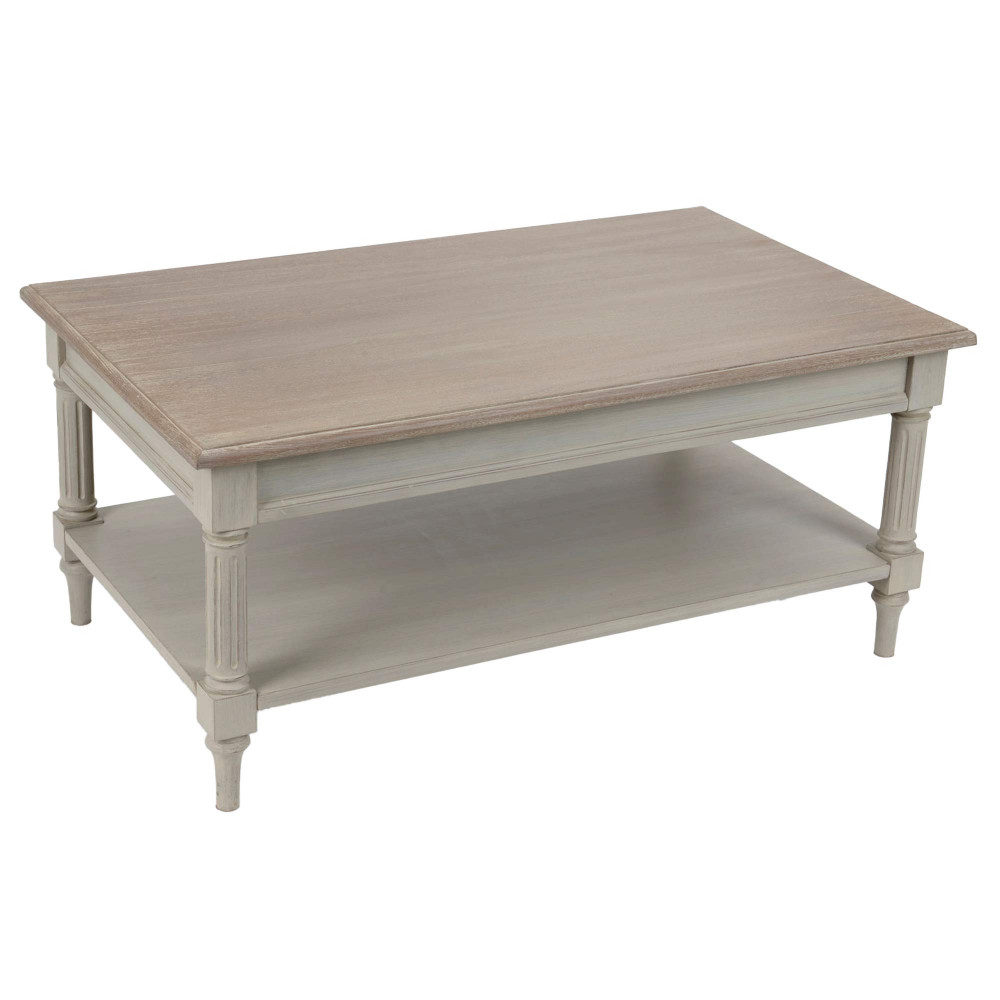 Table basse rectangulaire en bois massif L100 cm Édouard, AMADEUS