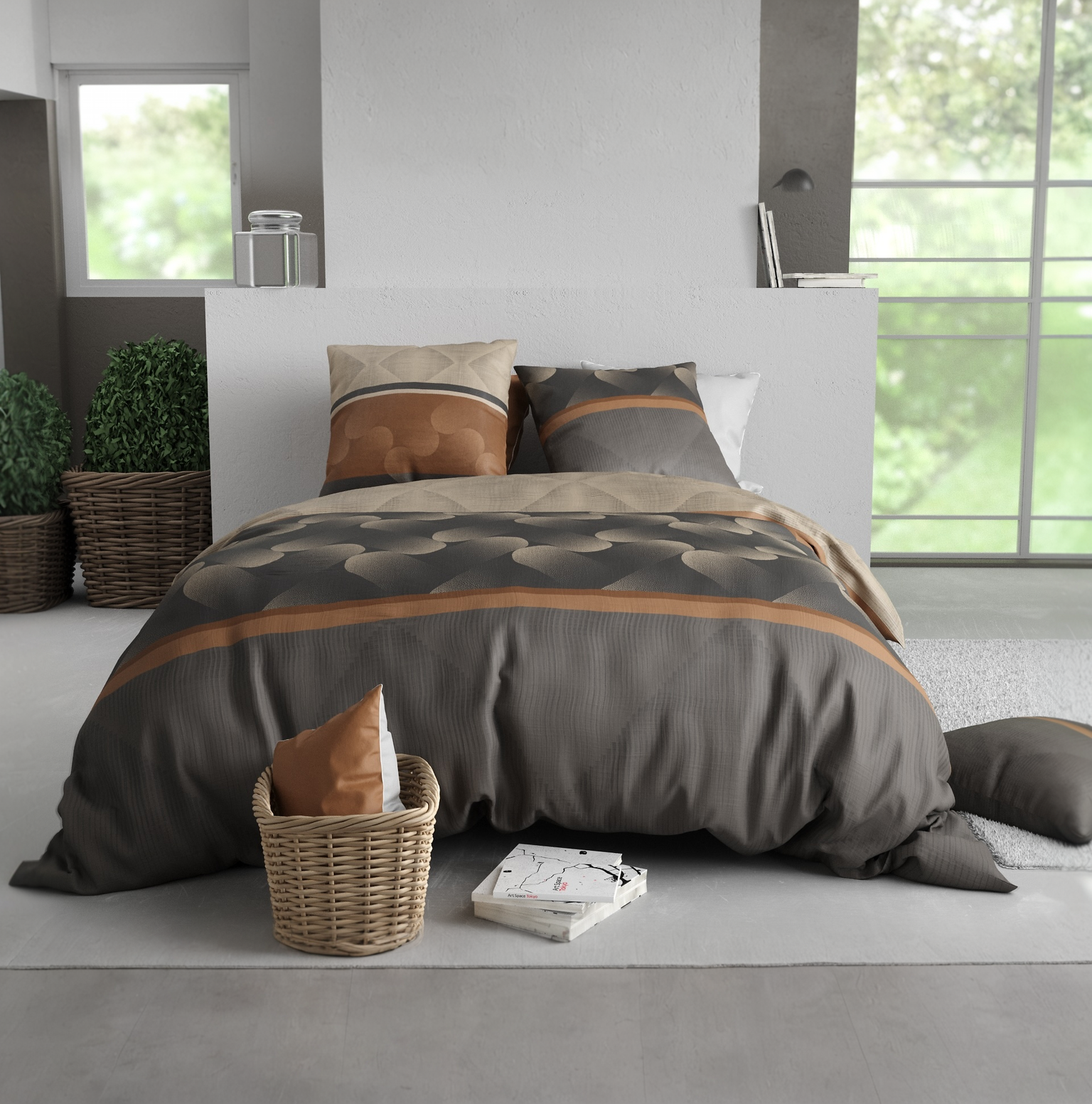 Parure de lit - Housse de couette coton 57 fils, EDEN