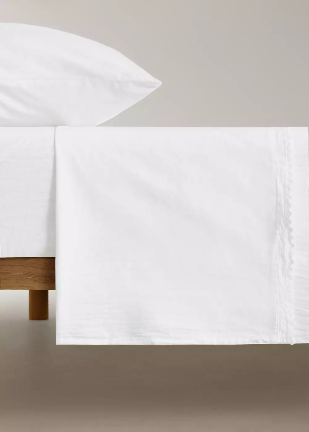 Drap plat enfant percale garment-wash Lit 90 cm, MANGO HOME