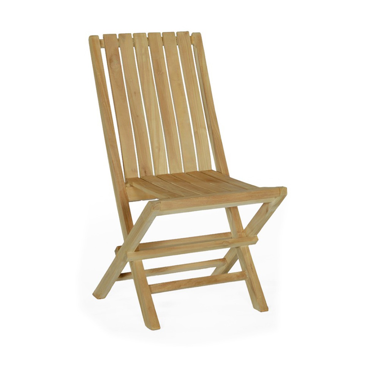 Chaises de jardin pliantes en teck massif karimun (Lot de 4), TECK ATTITUDE