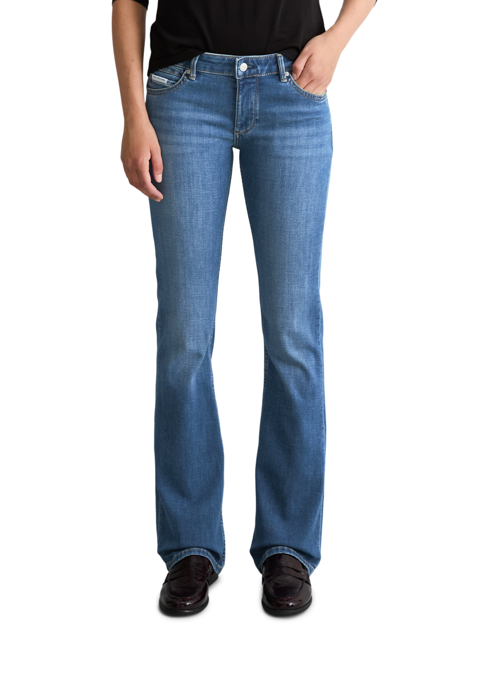 Jeans modèle Nella bootcut en coton bio stretch, MARC O’POLO DENIM