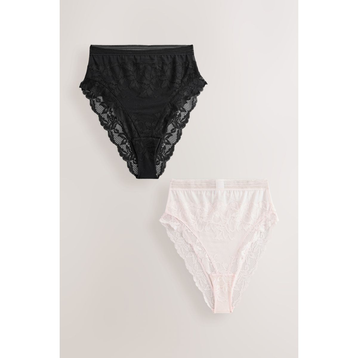 Culotte échancrée en dentelle, lot de 2, NEXT