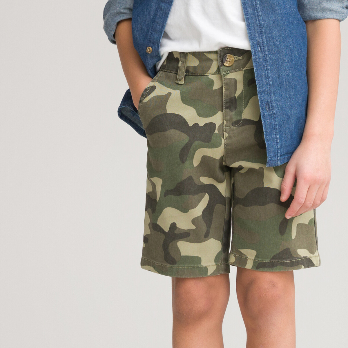 Bermuda imprimé camouflage 10-18 ans La Redoute Garçon Vêtements Pantalons & Jeans Pantalons courts Bermudas 