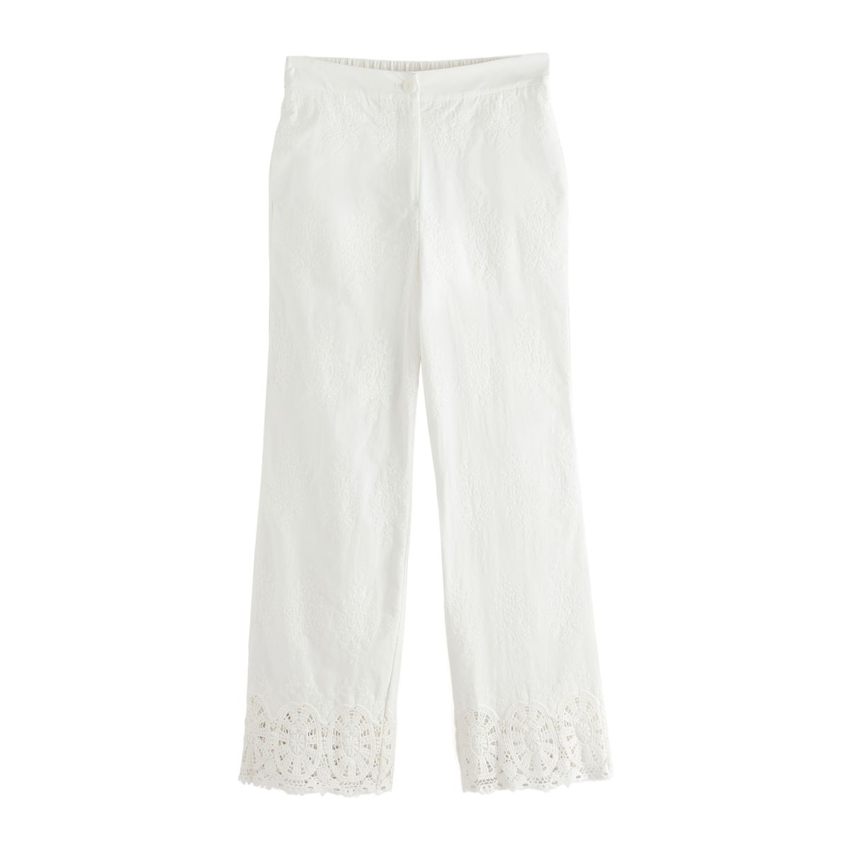 Pantalon large à bordure en crochet, NEXT