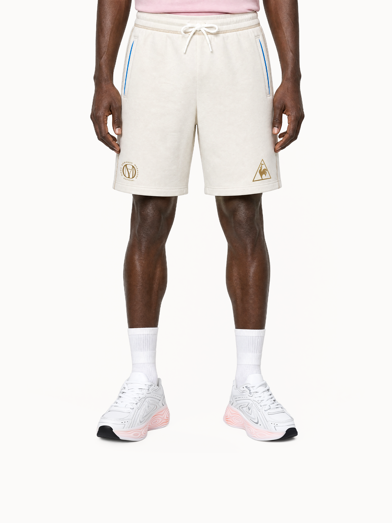 Short loose Le Coq Sportif x Maradona en molleton LCS CUP, LE COQ SPORTIF