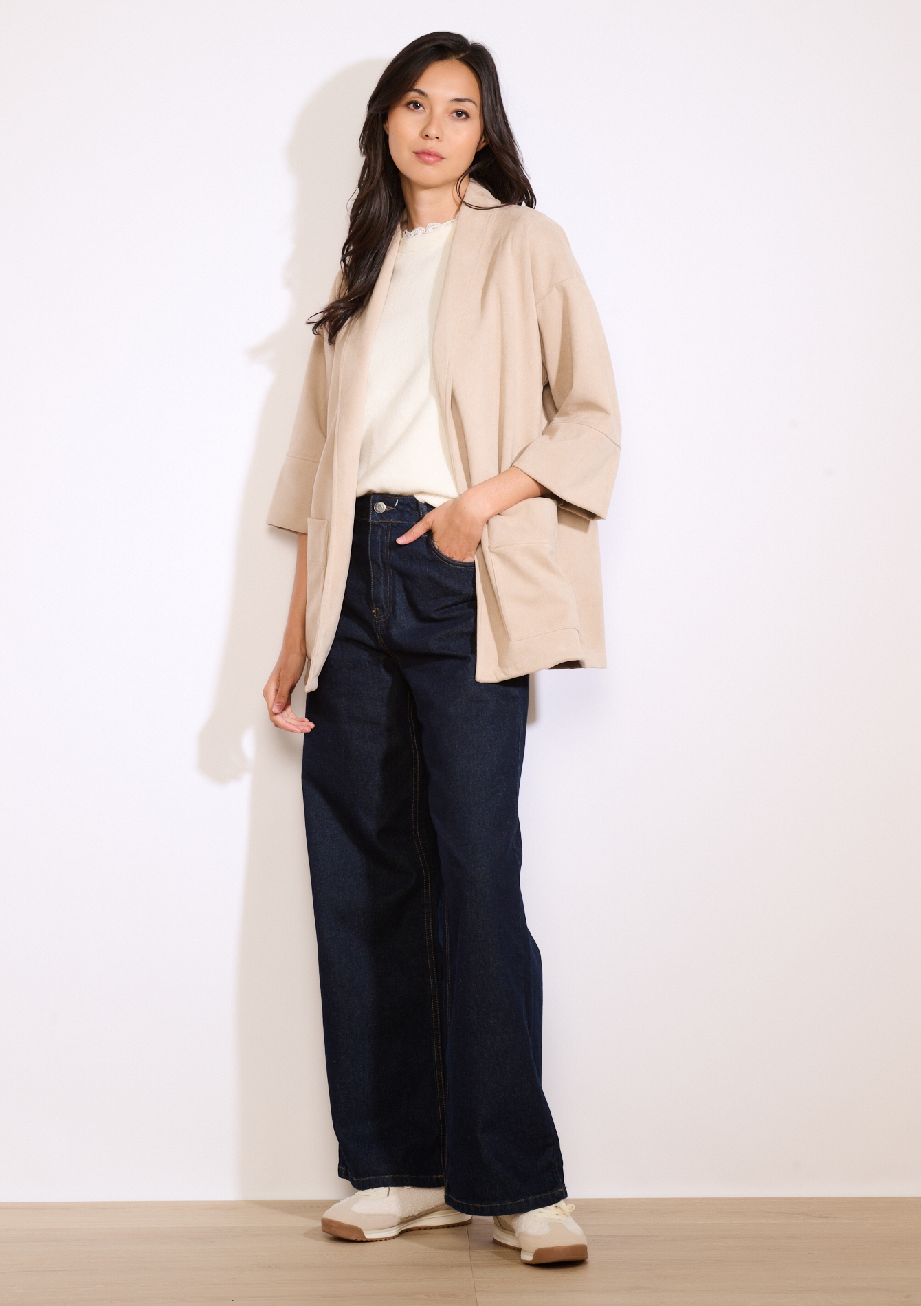 Blazer loose en suédine, LOLALIZA