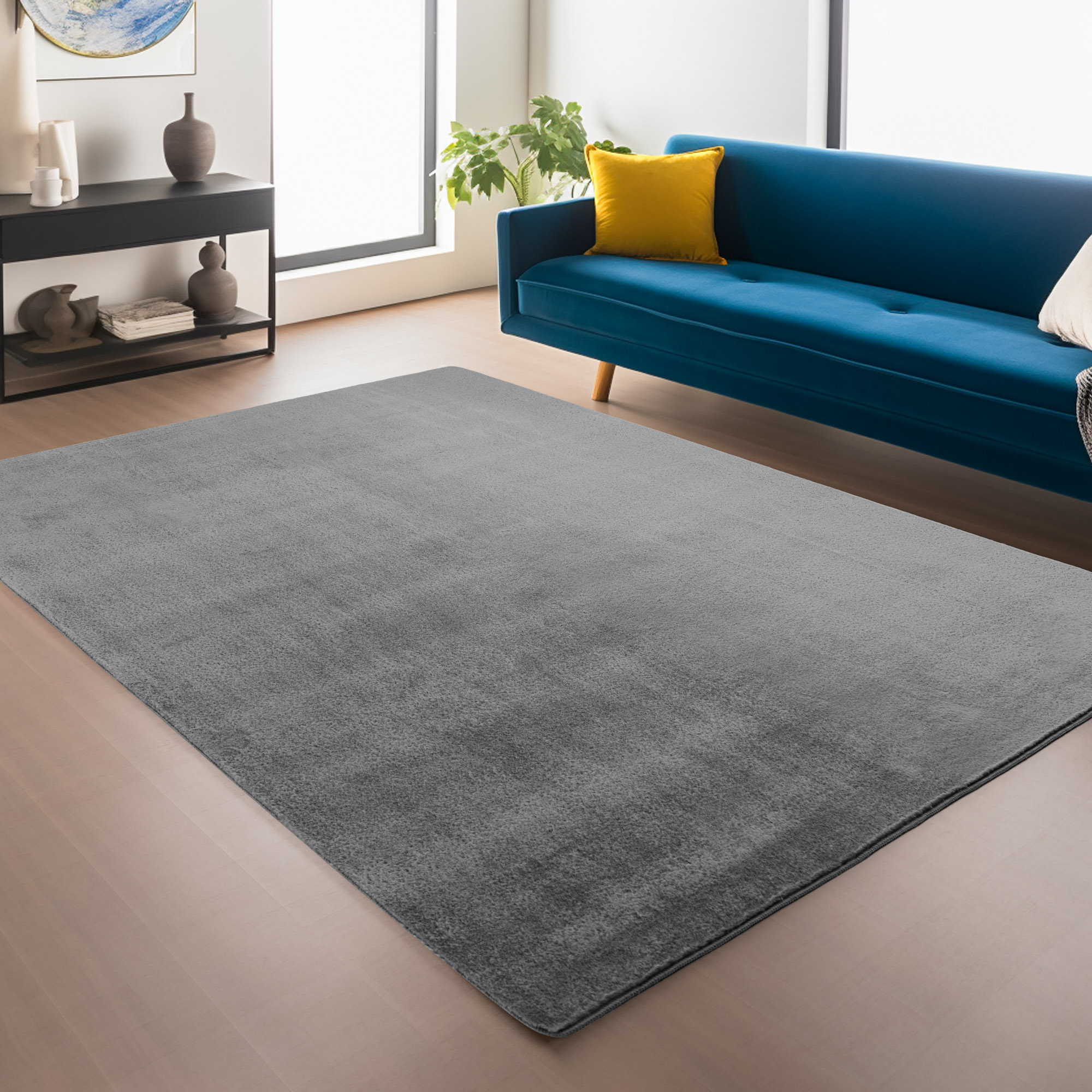 Tapis de salon uni doux ALBA, NAZAR RUGS